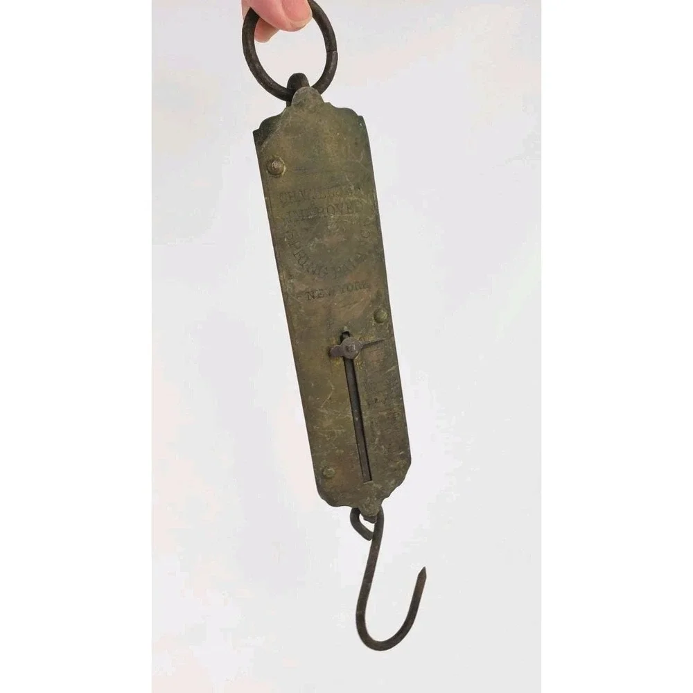 Antique Chatillons Improved Spring Balance NY PENNA Hanging Scales Pull Weight